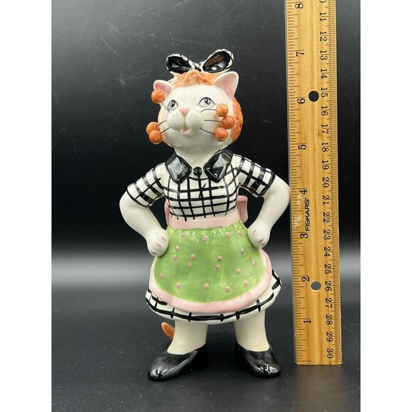 WhimsiClay by Amy Lacombe Cat Figurine Lucy RiGato #86214 ~ Repaired SEE Pix - Picture 7 of 11